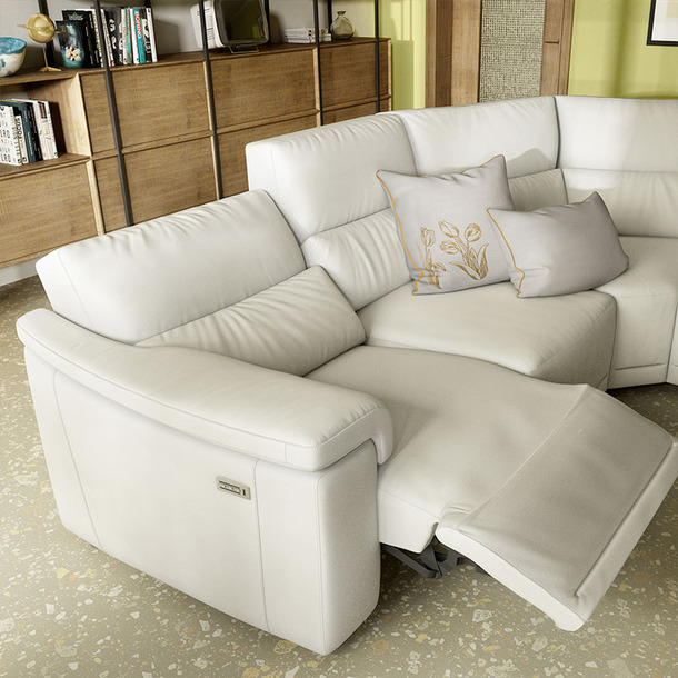 Natuzzi salon Brama met relaxfunctie - 0